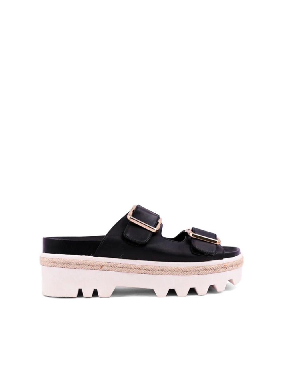 ShuShop Black Xyla Platform Sandals